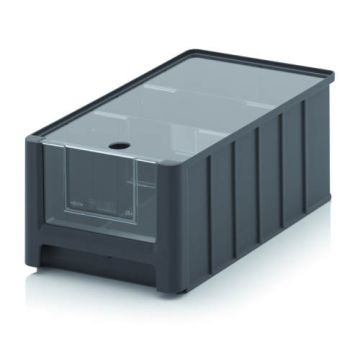 Linbin 35x21x15cm, capacity 8,6 liters with 2 dividors and dustcover, NORAH PLastics