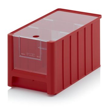 Linbin 35x21x20cm, capacity 11,7 liters with 2 dividors and inset windows, NORAH Plastics