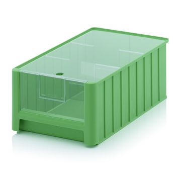 Linbin, Green, 50x31x20, capacity 25 liters with 2 dividors and dustcover NORAH Plastics.