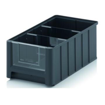 Linbin 35x21x15cm, capacity 8,6 liters with 2 dividors and inset windows 