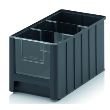  Linbin 35x21x20cm, capacity 11,7 liters with 2 dividors and inset windows 