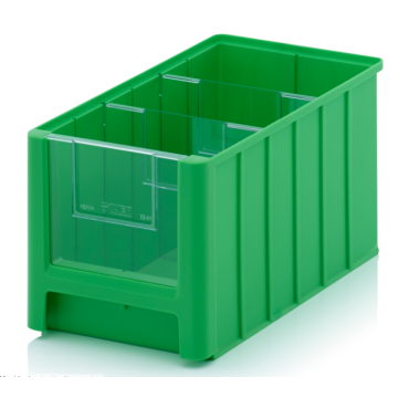 Linbin 35x21x20cm, capacity 11,7 liters with 2 dividors and inset windows 
