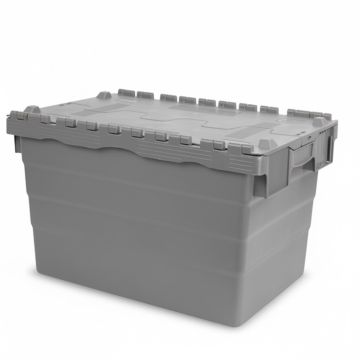 Reusable container with lid, gray MBD 6432, NORAH Plastics