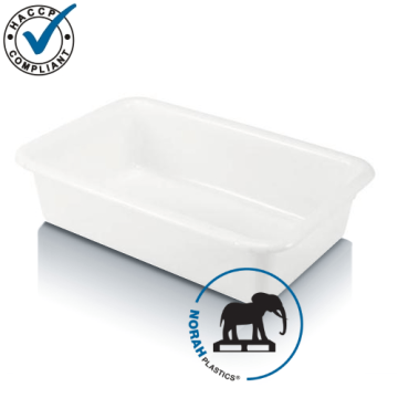 Mixing bin, 71x49x18.5cm, White, capacity 40 liters, NORAH Plastics