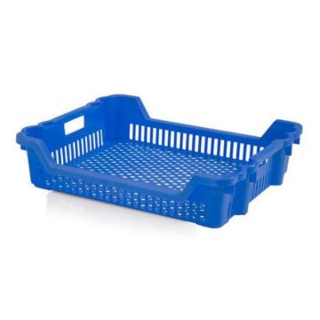 Nestable stackable bin 62x50x15cm, capacity 25 liters, Blue, NORAH Plastics