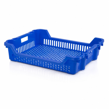 Nestable stackable bin 62x50x15cm, capacity 25 liters, Blue, NORAH Plastics