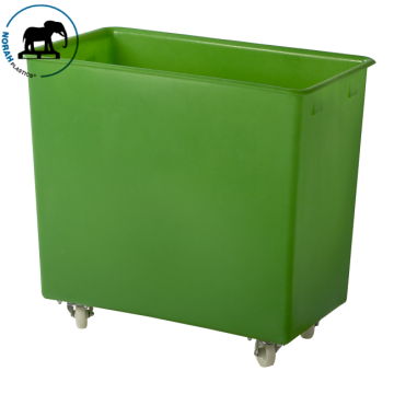 Wheeled Trolley Bin, Green, 227 Litres, NORAH Plastics