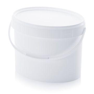Oval Pail with handle and lid 18,8 liter