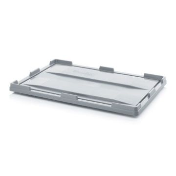 Pallet box lids, Euro size 120x80cm, Grey, NORAH Plastics