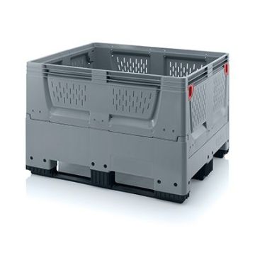 Foldable palletbox 120x100x79cm, 3 skids, capacity 670 liters, NORAH Plastics