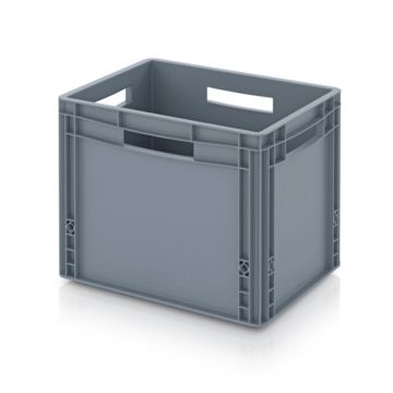 Stacking bin 40x30x32cm, capacity 30 litres, 4 open Handles, NORAH Plastics