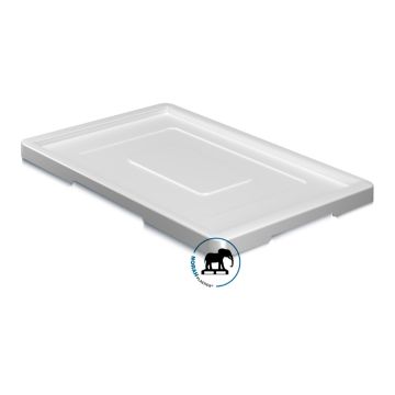 Plastics Food bin cover lid, White, HDPE, NORAH Plastics 