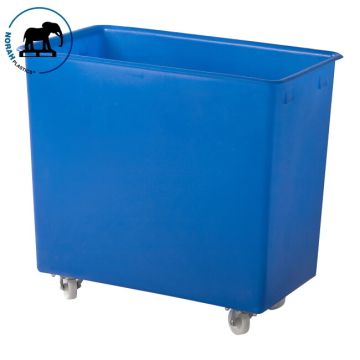 Mobile Rectangular Container, 227 Liter, Blue, NORAH Plastics