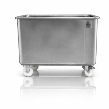 Stainless steel transport cart, capacity 400 liters, NORAH INOX