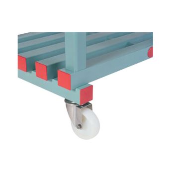 Stainless steel wheel set, Mobile version of racks, NORAH Plastics
