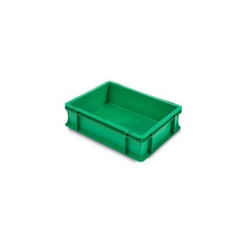 Stacking bin 40x30x12cm, capacity 10 litres, green, NORAH Plastics