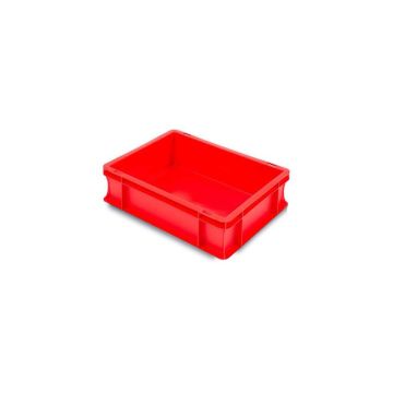 Stacking bin 40x30x12cm, capacity 10 litres, red, NORAH Plastics