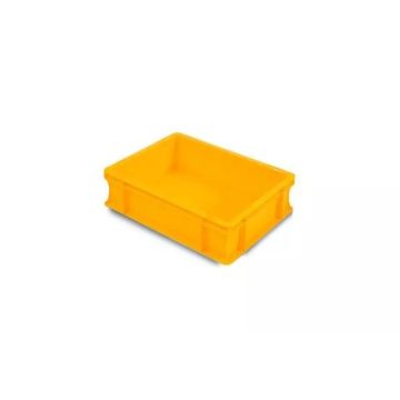 Stacking bin 40x30x12cm, capacity 10 litres, yellow, NORAH Plastics