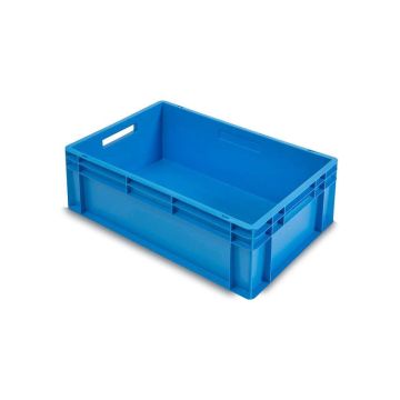 Blue Stackable bins, 60x40x22cm, capacity 45 litres, Eurosize, NORAH Plastics