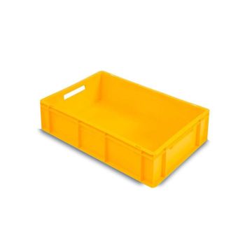 Yellow Stacking bin 60x40x17cm, capacity 33 litres, PP, NORAH Plastics