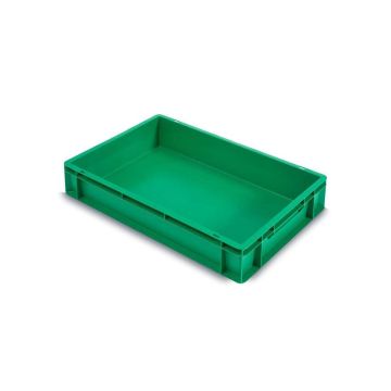 Green stacking bins, 60x40x12cm, capacity 20 litres, NORAH Plastics