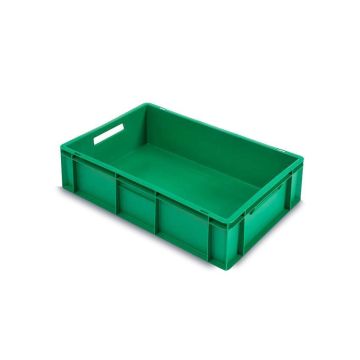 Green Stackable box, 60x40x17cm, Closed, capacity 33 liters, PP, NORAH Plastics