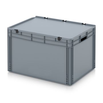 Stackable box with lid, 80x60x53cm, Capacity 228 liters, NORAH Plastics