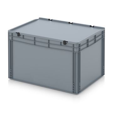 Stackable box with lid 80x60x53.5cm, capacity 228 liters, NORAH Plastics