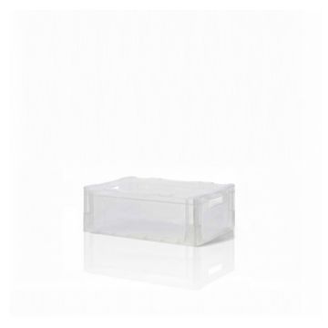 Euro stacking bin 40x30x12cm, capacity 10 litres, transparent, NORAH Plastics