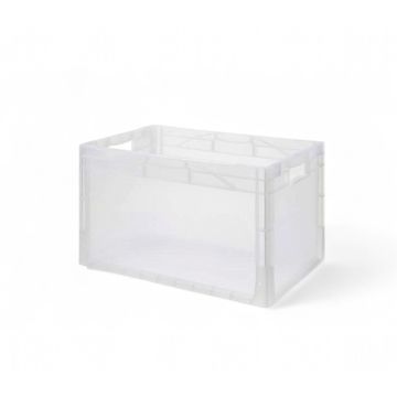 Clear stackable box, 600x400x420mm, Capacity 75 liters, NORAH Plastics