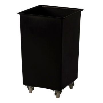 Plastic Transport Cart, 120 Liter, Black, NORAH Plastics