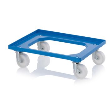 Plastic dollie with 4 swivel castors and nylon wheels, NORAH Plastics