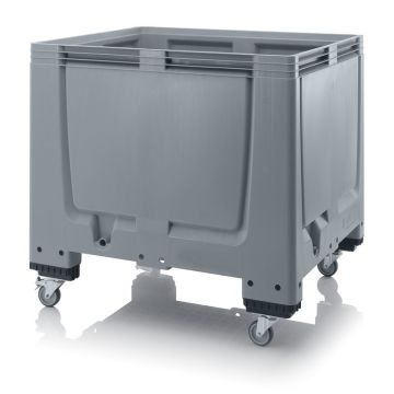 Wheeled Bulk Palletbox 120x100x114 cm, 4 wheels, capacity 900 liters, NORAH Plastics