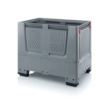 Foldable palletbox 120x80x100cm, 4 legs, capacity 700 liters, NORAH Plastics