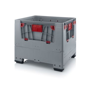 Foldable palletbox 120x100x100cm, 4 legs, capacity 900 liters, NORAH Plastics