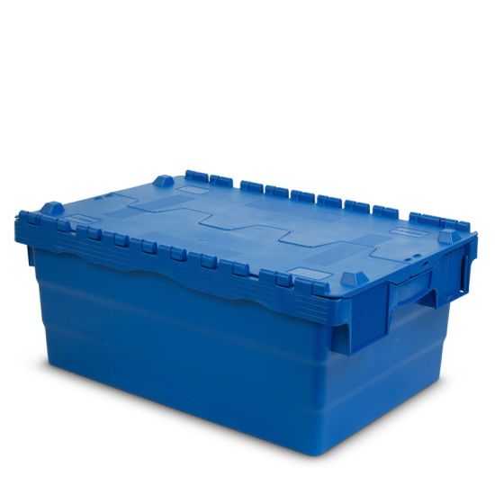 Tupperware Storage Container with Compartments Hinged Blue and