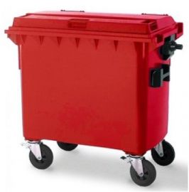 Wheelie bin 4 wheels, capacity 660 liters