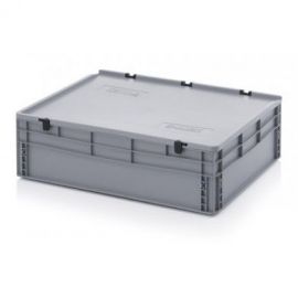 Euro size stacking containers with Lid, 80x60x22cm, capacity 87 liters, NORAH Plastics