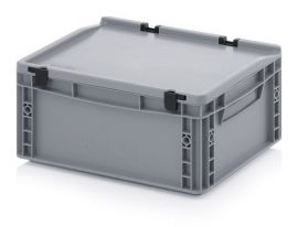 Stacking bin with lid 40x30x18,5cm, capacity 15 liters, NORAH Plastics