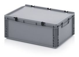 Attached lid Containers, 60x40x23,5cm, capacity 45 liters, NORAH Plastics