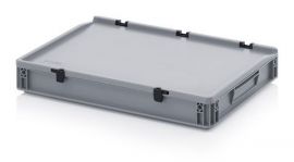 Stacking bin with lid 60x40x9cm, capacity 15 liters, NORAH Plastics