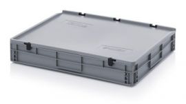 Plastic totes with lid 80x60x13,5cm, capacity 45 liters, NORAH Plastics