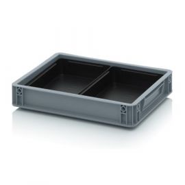 ESD Insert bin 1/2 for stacking bins 40x30 cm
