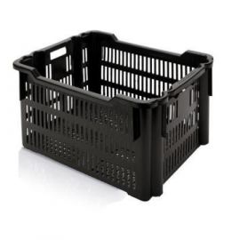 Stack & Nest Plastic Bins Plastic Storage Stacking Bins 7x5x12-in.