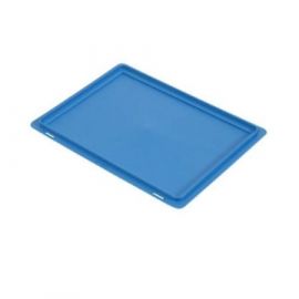 Flat drop on Lid for Stacking Crates 40x30cm, blue, NORAH Plastics