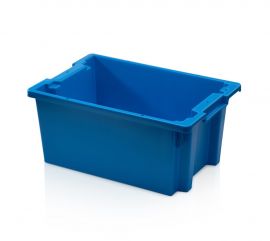 Nestable stackable bin 60x40x27cm, capacity 45 liters, PP, NORAH Plastics