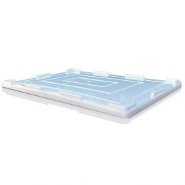 Flat drop on Lid for wheeled stacking bin 80x60cm, 155 Litre, NORAH Plastics