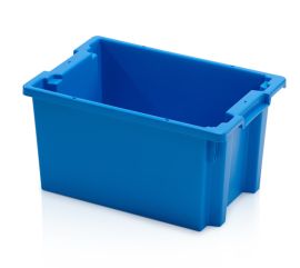 Plastic stackable bins, 60x40x30cm, Blue, NORAH Plastics