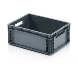 Euro-stapelbak 40x30x17cm, inhoud 15 liter, Grijs, NORAH Plastics