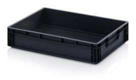 Conductive ESD Boxes 60x40x12cm, capacity 24 liters, NORAH Plastics